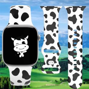 สำหรับแอปเปิ้ลวอทช์ 38/40/41/44/45/S10 42/46/49 มม. สายนาฬิกาซิลิโคนพิมพ์สัตว์ สำหรับไอวอชซีรีส์ 10 9 8 7 6 5 4 3 2 1 SE อัลตร้า