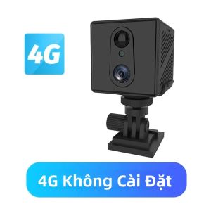 Camera Giám Sát WiFi 4G SIM 5MP Tầm Nhìn Ban Đêm Mini Tích Hợp Pin 3000mAh Tiết Kiệm Năng Lượng Đàm Thoại Hai Chiều Camera Trong Nhà