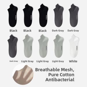 MiiOW | Mens Cotton Socks Breathable Sport Thin Summer Ice Silk Anti-slip Absorbent Mesh Boat Socks Catman Pure Cotton Thin Model
