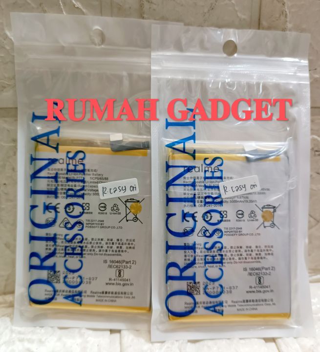 BATERAI REALME 6i/REALME NARZO 10/REALME C25Y BLP771 BATTERY ORG REALME/BATERAILME X50 BLP775 ORG