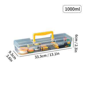 Transparent Handheld Toolbox Portable Large Capacity Thickened Plastic Hardware Tool Storage Box With Handle Tool Organizer Box