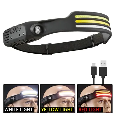 LED Sensor Headlamp Camping Search Light Head Flashlight Rechargeable Powerful Lamp Front Lanterns Headlights 6 Styles