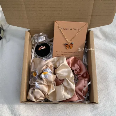 Gift Box Birthday/ Gift Box Surprise/ Disney Princess Ring/ Butterfly Necklace/ Scrunchies/ Anniversary/ Graduation/ Valentines/ Hadiah Kotak Birthday