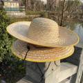 Farm Use Straw Outdoor Protection Breathable Barley Stalk Construction Site Womens Large Brim Hat Mens Sun Cap. 