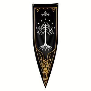 VIKAMA Tree of Life Viking-Style Flag: Medieval Vintage Tapestry—A Unique Accent for Your Bedroom Corner