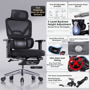 SAMEDREAM | Ergonomic Comfortable Lumbar Support Computer Chair Reclining