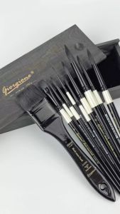 Cọ Vẽ Giorgione hộp gỗ trang trọng cao cấp set 10 cọ