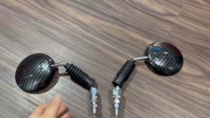 Kính chiếu hậu xoay 360 độ kiểu tròn -Carbon