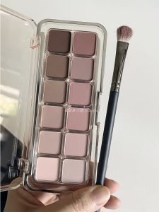 อายแชโดว์สีเทาอ่อน 12 สี อายแชโดว์เนื้อแมตต์ ดูเรียบง่าย เรียบหรู ธรรมชาติ ใช้งานได้ทุกวัน อายแชโดว์แบบพับได้