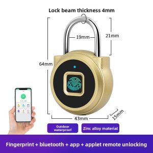 elinksmart | Password Fingerprint Bike Basket Helmet Lock