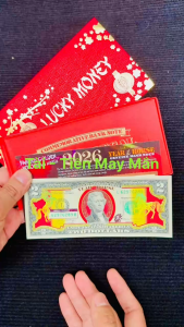 [RẺ NHẤT] Tiền Lì Xì Hình Con Ngựa Màu  2 Đô 2 US.D Mạ Vàng 2026