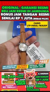 CASIO ORIGINAL - CASIO LTP-V002L-7B3UDF - WOMEN LA - Kulit - Coklat - Jam dunia JD18ST # Jam Tangan Wanita Jam Wanita Jam Tangan Anti Air + CASIO LTP-V002L-7B3 LTP V002L 7B3 LTP-V002L V 002 L LTPV002 LTP-V002 LTPV002L LTP-002 $ WR0 STK KC7