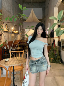 Aesthetic Retro Knot Shoulder T-Shirt
