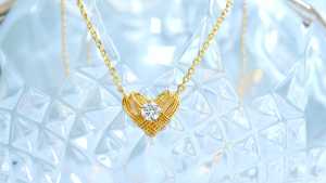0.3ct Lab Grown Diamond Heart Pendant Necklace 925 Silver Gold-Plated (Tarnish & Color-Fade Resistant) Handmade-CRITI RORA