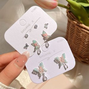 New Chinese Style Butterfly Studs Female 2024 New Arrival Hot-Selling Earrings Light Luxury Minority Fancy Retro National Style Female Stud Earrings