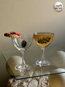 ชุดแก้วไวน์แดงทรงสูง SoftServe Line Fruit Glass Print ดีไซน์เก๋ไก๋ สไตล์ย้อนยุค หรูหรา สำหรับงานเลี้ยงดื่มไวน์