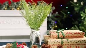 35cm Artificial Green Pine Leaves Christmas Decoration Xmas Tree Home Room Decor 2024 New Year Gift Christmas Garland Accessory