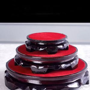 WHL 圆形底座 木制底座 神台 聚宝盆 熏香底座 招财进宝摆件 花瓶花盆鱼缸酒坛工艺品底座 风水摆设品 Incense Base