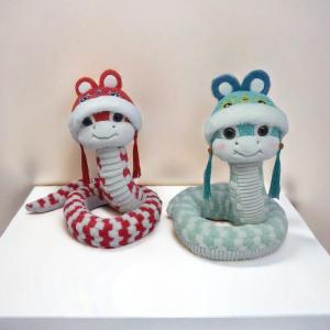 25/35cm Snake Accessory Oranments New Year Cosplay Gift Chinese Style Snake Doll Plush Cute for Girl Boy Birthday Gift