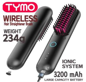 【ONE Year Warranty】TYMO PORTA Cordless Hair Straightener Brush Mini Portable with USB Rechargeable Negative Ion Hair Tools (Authentic)