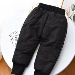 Thickened Cotton Trousers for Children Winter Warm Fleece Lined Extra Thick Long Pants for Boys And Girls Cotton Jacket Pants