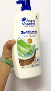 HEAD&SHOULDERS 2-in-1 Shampoo Conditioner with Almond Milk & Coconut Water for Scalp Care Anti-Dandruff Moisturizing - 1.18L