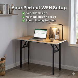 FondHome Foldable Table Desk For Dining Computer Study Desk Multipurpose Table Portable Office Desk