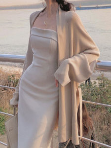 Womens Knitted Open Cardigan Spring Autumn Loose Lazy Style Personality Outerwear Belted Long Sleeve V-neck Sweater Coat