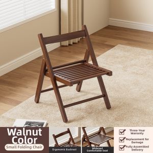 maitian | Folding Home Minimalist Stool Real Wood Rattan Back