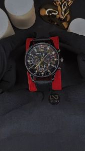 Jam Tangan Pria Kasual Analog Kulit Premium Stainless Steel Titanium Asli Tahan Air Original Dial Tipis Minimalis Luminous Bercahaya Kalender Aktif Kaca Tebal Tahan Gores Quartz Formal Cowok New Model Terbaru Aksesoris Arloji Men Watches Kekinian -JPD-02