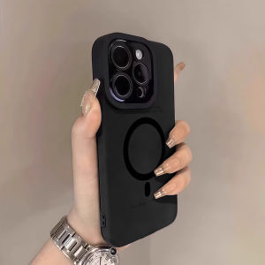 Potdemiel | Circle Symbol Luxury Leather Shockproof Phone Case For iPhone 17 16 Pro Max Air 15 14 13 12 11 Max Silicone Soft Cover