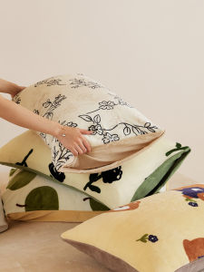 Thickened Milk Velvet Pillowcase Cute Winter High Grammage Warm Pair of Pillow Covers Single Person Use Polyester Fiber