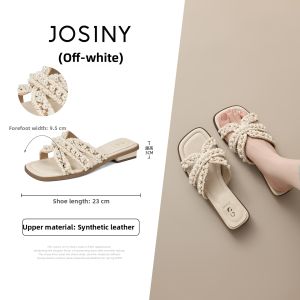 Josiny | Thick Heel Outdoor Pearl Decorated Sandals