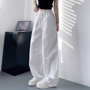 White Non-See-Through Quick-Dry Lightweight Slimming Wide Leg Trousers