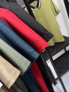 2025Luoke New Short Sleeve Mens Shirt Collar Solid Polo Shirt Half Sleeve Casual T-shirt Mens Cotton Lycra Short Sleeve