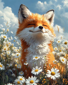 Painting By Number Adults Animals Fox daisy Digital Oil Paintings On Number Diy Drawing On Canvas Arts Crafts Home Decor