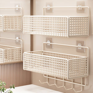Wall Mounted Hole-free Bathroom Storage Rack