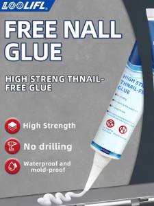 LOOLIFL | Heavy Duty Nail Free Glue Super Glue All-purpose Sealant Quick Drying Ultra Strong Adhesive Glass Wall Hanging Furniture Fixing