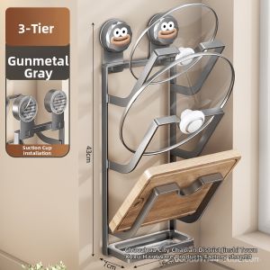 Suction Wall-Mounted No Drilling Kitchen Storage Rack