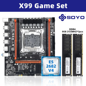 SoYo | SOYO X99 Motherboard Set Kit With Intel LGA2011-3 Xeon E5 2682 V4 and DDR4 16GB (2*8GB) 2133MHz Dual Channel RAM M.2 NVME