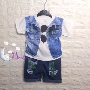 BOBOBAM BAJU BAYI LAKI LAKI SETELAN ANAK COWO LUCU STELAN COWOK 6 12 BULAN KEREN TRENDY KEKINIAN ROMPI KACAMATA