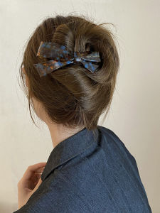 Elegant Acetate Butterfly Knot Hair Clip French Vintage Vinegar Spring Tail Buckle Hair Clamp Half up Styling Hair Accessories