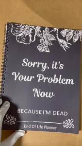 รุ่นยอดนิยม  Im Dead End Of Life Planner สมุดบันทึกการวางแผนการสิ้นสุดชีวิต