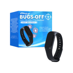 South Moon Bugs-Off High Frequency Ultrasonic Pest Bracelet Mosquito Repellent Wristband Prevent Mosquito Bites For Children And Adults Outdoor Portable Convenient Wearable Eco-Friendly Design Pest Control Mosquito Repellent Tool 1pcs