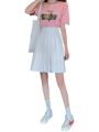 High Waist A-Line Mini Skirt for Tall Women Summer plus Size College Style White Midi Skirt Flared Skirts Elegant Simple Color. 