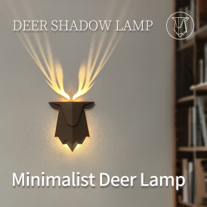 3D Reeindeer Antler Wall Lamp Rechargeable Led Night Light with Remote Control Wireless Dimmable Christmas Atmosphere Lamp