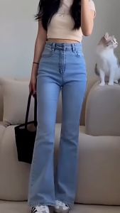 Cutbray Jeans Highwaist Korean Style Hangover Jeans Bahan Premium