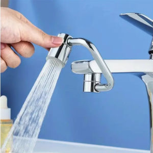 1080° Swivel Stainless Steel Kitchen Faucet Extender Universal Splashproof Dual Mode Bathroom Sink Accessories with Adapter