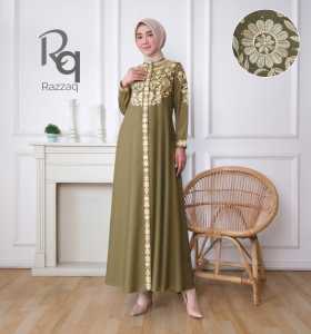 Serenda Store Gamis Madina Tugba Toyobo Bordir Dress Style Kondangan Mewah Fashion Wanita Muslim Viral - Bahan Katun Toyobo Premium (READY)