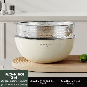 Stainless Steel Colander with Draining Basket